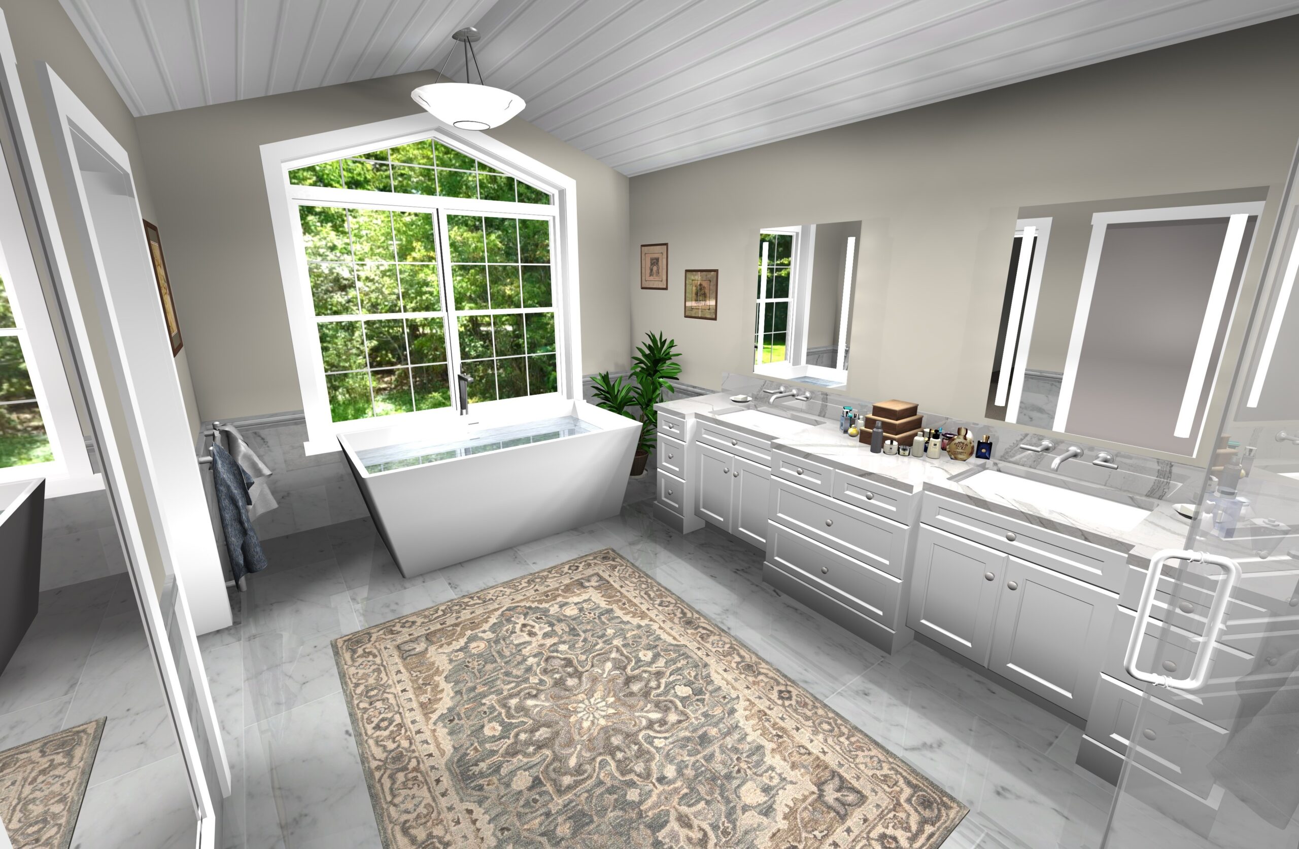 Budget Overview Bathroom renderings